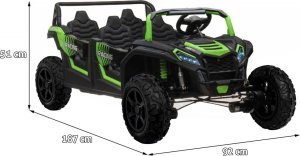 Ramiz Pojazd 4-osobowy Buggy ATV RACING UTV2000 Z Baterią Li-ion Zielony 2