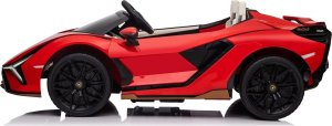 Lamborghini Samochód elektryczny dla dzieci lamborghini sian 4x100w 24v biały, dwuosobowy 11