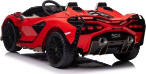 Lamborghini Samochód elektryczny dla dzieci lamborghini sian 4x100w 24v biały, dwuosobowy 12