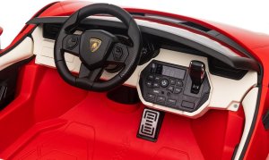 Lamborghini Samochód elektryczny dla dzieci lamborghini sian 4x100w 24v biały, dwuosobowy 2