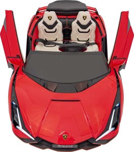 Lamborghini Samochód elektryczny dla dzieci lamborghini sian 4x100w 24v biały, dwuosobowy 22