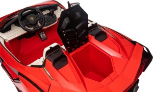Lamborghini Samochód elektryczny dla dzieci lamborghini sian 4x100w 24v biały, dwuosobowy 5