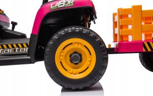 Lean Cars Traktor Na Akumulator BBH-030 Różowy 11