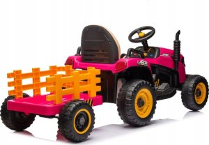 Lean Cars Traktor Na Akumulator BBH-030 Różowy 7