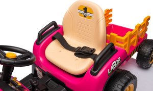 Lean Cars Traktor Na Akumulator BBH-030 Różowy 10