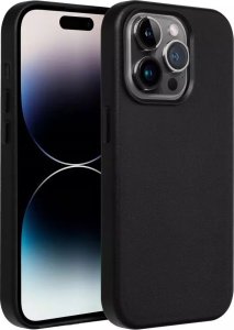 OEM Futerał LEATHER MAG COVER kompatybilny z MagSafe do IPHONE 15 Plus czarny 3