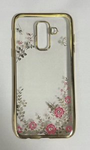 ETUI GOLD DIAMOND FRAME DO SAMSUNG GALAXY A6+ 1