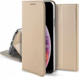 ETUI Z KLAPKĄ MAGNET BOOK DO SAMSUNG A80 ZŁOTY 1