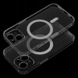 OEM Futerał FROST MAG COVER z ochroną aparatu kompatybilny z MagSafe do IPHONE 15 Plus transparentny 5