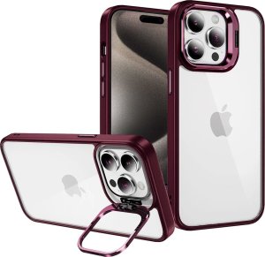 Tel Protect Kickstand Case + Szkło Na Aparat (Lens) Do Iphone 11 Pro Burgundowy 1