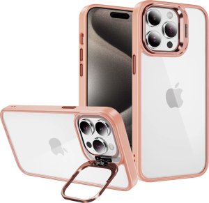 Tel Protect Kickstand Case + Szkło Na Aparat (Lens) Do Iphone 11 Pro Max Jasnoróżowy 1