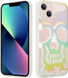 OEM ETUI SKULL IPHONE 13 HOLO WHITE / BIAŁY 1