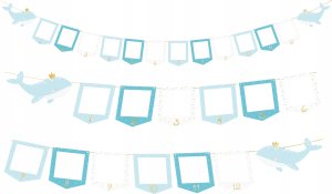 PartyDeco Girlanda na zdjęcia Wieloryb 10.5x15cm 2