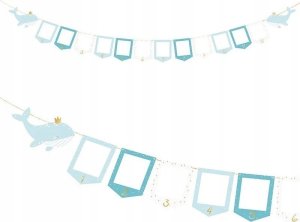PartyDeco Girlanda na zdjęcia Wieloryb 10.5x15cm 3