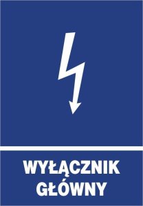 Trytyt Znak elektryczny informacyjny Wyłącznik główny 1