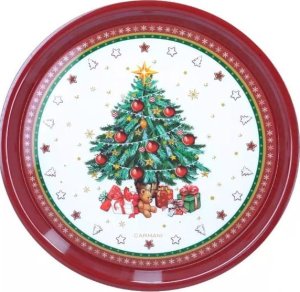 Dekoracja świąteczna Fééric Lights and Christmas Ozdobna taca z motywem świątecznym, Ø 35 cm 2