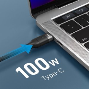 Kabel USB Veger USB-C - USB-C 1.5 m Czarny 7