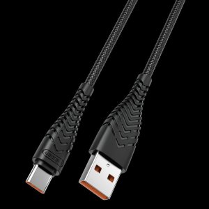 Kabel USB Veger USB-A - USB-C 1.2 m Czarny 5