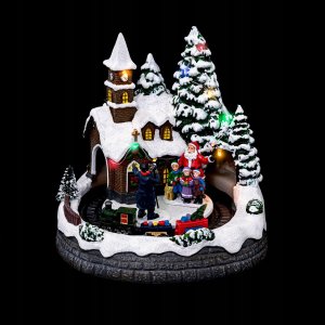 Fééric Lights and Christmas Szopka bożonarodzeniowa Kościółek, z oświetleniem LED 2