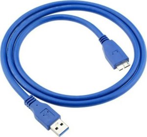 Kabel USB Aptel Solidny KABEL usb 3.0 typ A -> usb 3.0 microUSB 51 cm granatowy KP8A 1