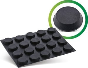 InLine InLine® Rubber pads 20pcs Pack black,  flat shape 1,2cm 1