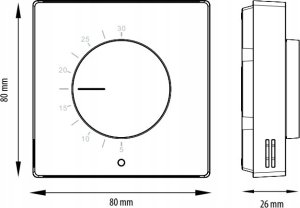 Engo Engo regulator temperatury przewodowy SIMPLE z pokrętłem, 230V, czarny ESIMPLE230B 3