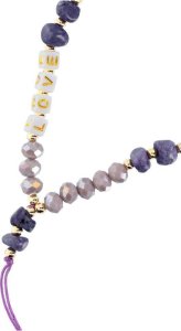 OEM Zawieszka LOVE do telefonu / długość sznura 44cm (22cm w pętli) / na rękę - fioletowy 2