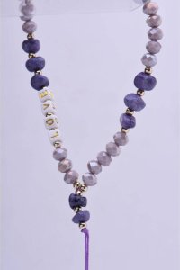 OEM Zawieszka LOVE do telefonu / długość sznura 44cm (22cm w pętli) / na rękę - fioletowy 3