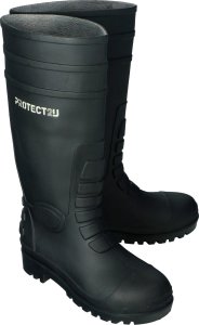 PROTECT2U PROTECT2U kalosze z podnoskiem stalowym PCV czarne matowe 39 one size 1