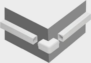 STASIŃSKI Osprzęt do listew elektroinstalacyjnych, narożnik zewnętrzny BIAŁY NZ 14x14 (1szt.) 1