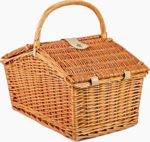 ZOLTA Pleciony kosz piknikowy dla 4 osób Termotorba Zestaw 3