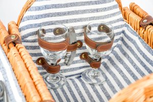 ZOLTA Pleciony kosz piknikowy dla 2 osób Termotorba Koc 9