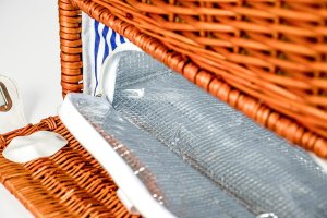 ZOLTA Pleciony kosz piknikowy dla 4 osób Zestaw Termotorba 15