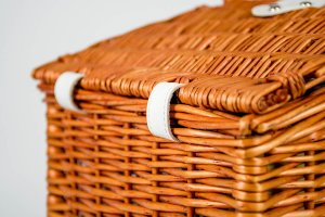 ZOLTA Pleciony kosz piknikowy dla 4 osób Zestaw Termotorba 4