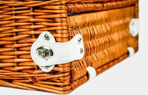 ZOLTA Pleciony kosz piknikowy dla 4 osób Zestaw Termotorba 6