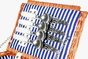 ZOLTA Pleciony kosz piknikowy dla 4 osób Zestaw Termotorba 8