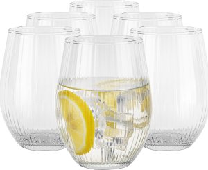 Trend Glass Szklanki do napojów prążkowane Lyra 6x610 ml 1