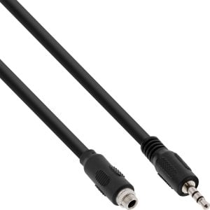 InLine InLine® Audio adapter cable, 3.5mm Stereo male/female with thread , 0.6m 1