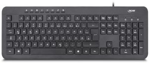 Klawiatura InLine ® Keyboard USB Cable flat keys układ niemiecki black 2