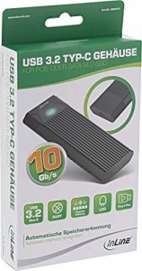 Kieszeń InLine InLine®  USB3.2 Gen.2 USB Type-C to M.2 SSD (PCIe NVMe & SATA) Enclosure TOOL FREE 3