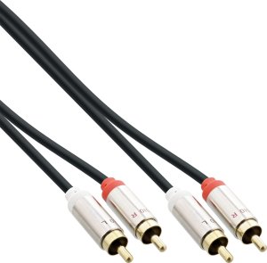 InLine InLine® Slim Audio cable 2x RCA M/M, Stereo, 2m 1