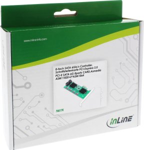 Kontroler InLine InLine® Controller Card, 8x SATA 6Gb/s, PCIe 2.0 (PCI Express) 3