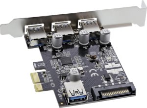 Kontroler InLine InLine® 3+1 Port USB 3.0 Host Controller PCIe with SATA Power and LP Bracket 2