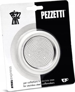 Pezzetti Uszczelki + sitko do kawiarek stal. Pezzetti pojemność 6 espresso 4