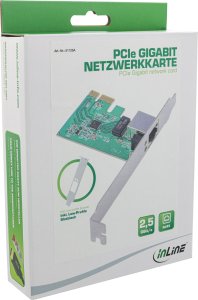 Kontroler InLine InLine® Gigabit network card, 1x RJ45 2.5Gb/s, PCIe x1, incl. low profile bracket 3
