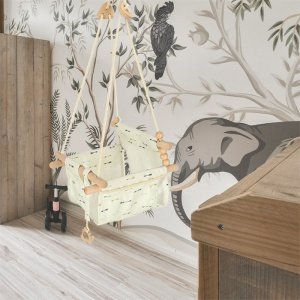 Huśtawka Huśtawka dla dzieci materiałowa drewniana wisząca strzałki 11