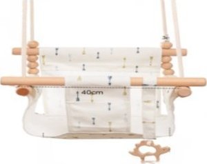 Huśtawka Huśtawka dla dzieci materiałowa drewniana wisząca strzałki 2