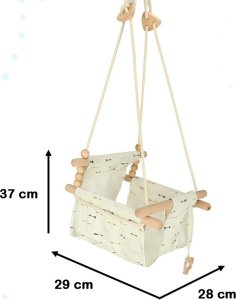 Huśtawka Huśtawka dla dzieci materiałowa drewniana wisząca strzałki 3