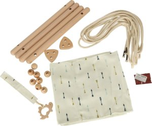 Huśtawka Huśtawka dla dzieci materiałowa drewniana wisząca strzałki 5