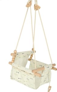 Huśtawka Huśtawka dla dzieci materiałowa drewniana wisząca strzałki 6